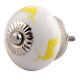 Yellow Standing Rein Deer Pattern Ceramic Cabinet Knob